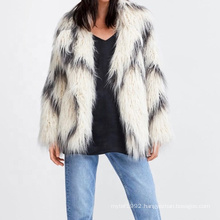 Fast Shipping Double 11 wholesale winter White Faux fur jacket woman coats 2019 faux fur coat women